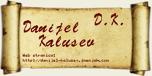 Danijel Kalušev vizit kartica